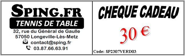 Chèque Cadeau 30€