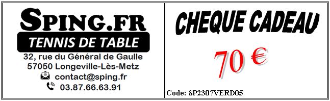 Chèque Cadeau 70€