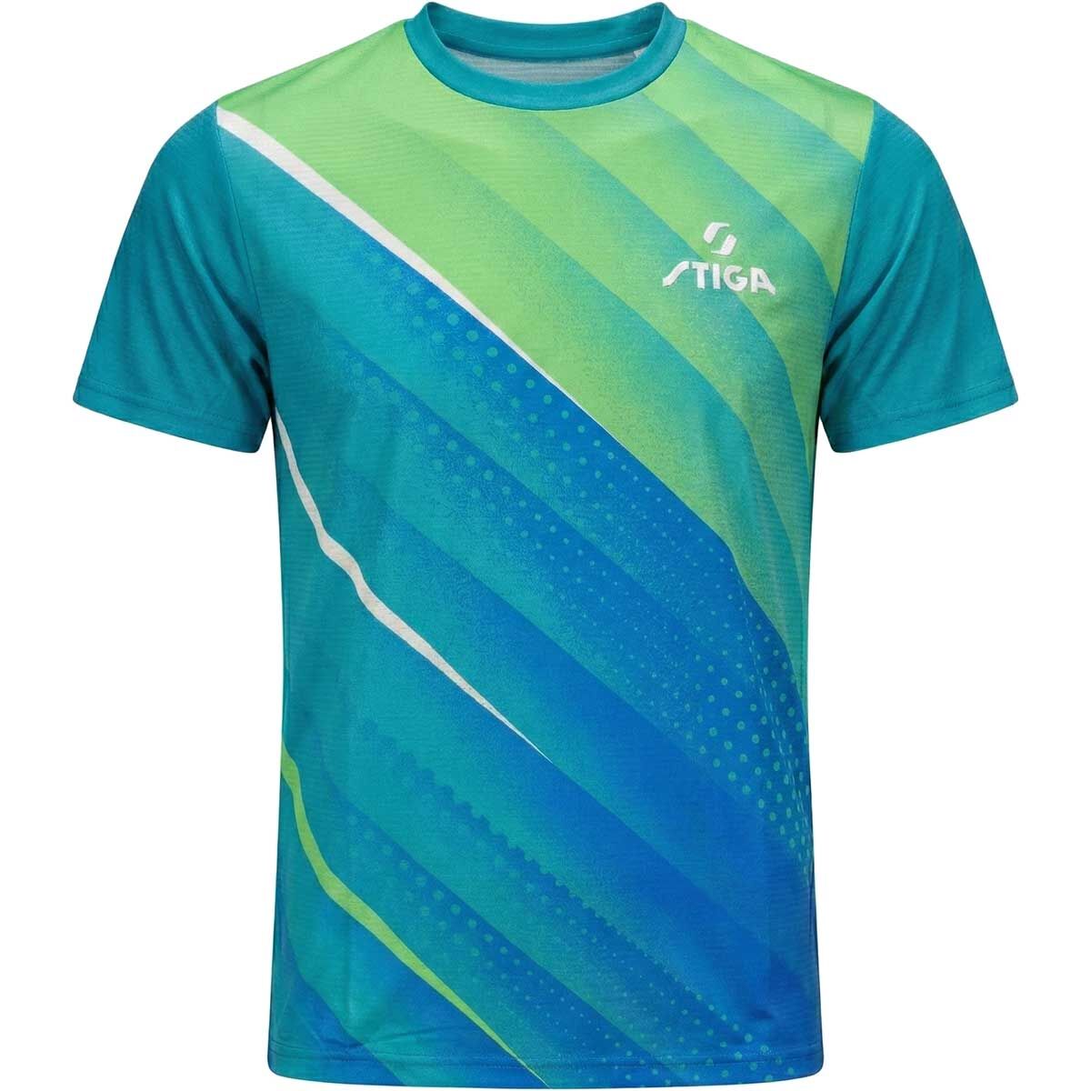 STIGA Tee-Shirt CARRERA Vert/Bleu