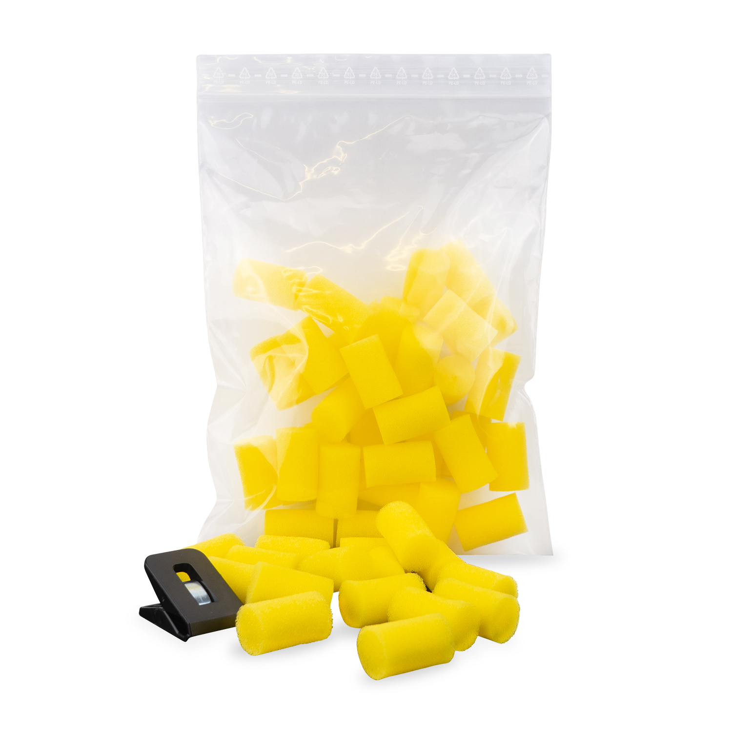 Sachet de mousses avec pinces