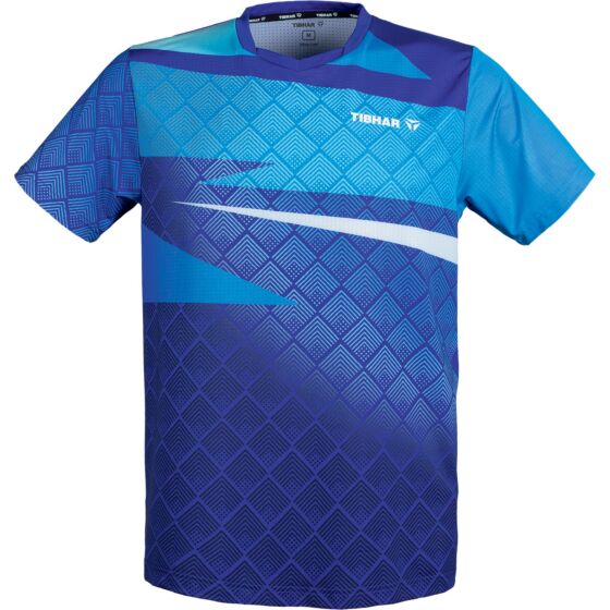 TIBHAR Tee-Shirt CORNER Bleu/Bleu clair