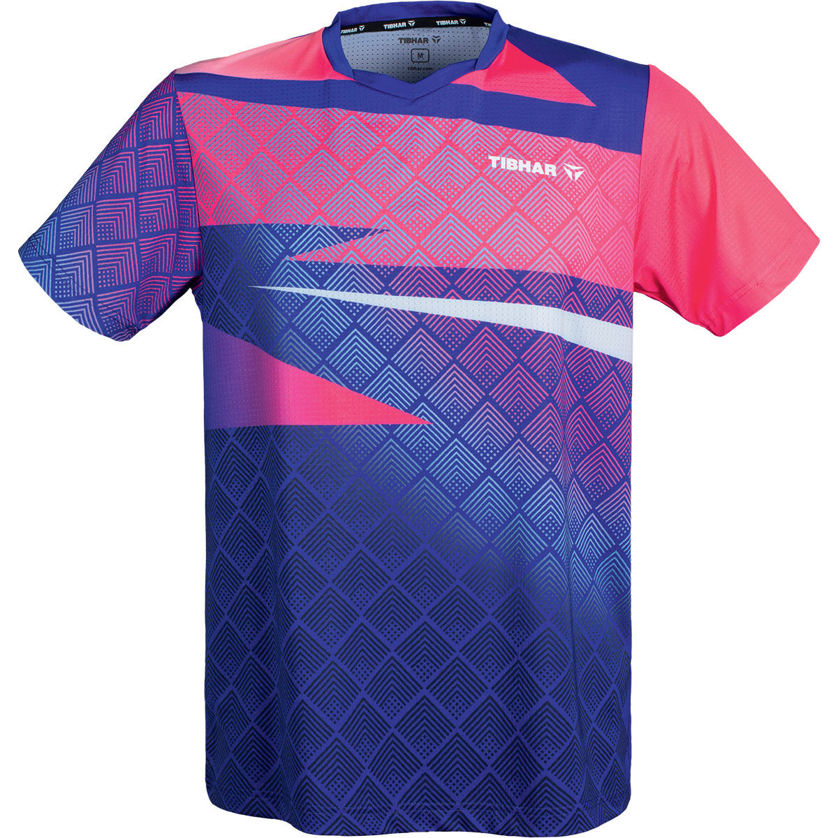 TIBHAR Tee-Shirt CORNER Bleu/Rose