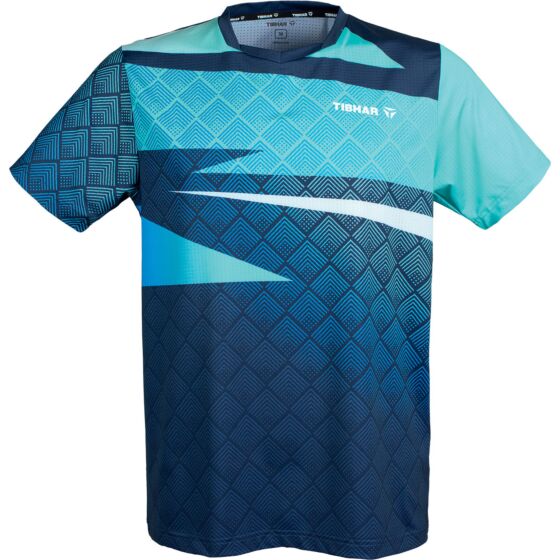 TIBHAR Tee-Shirt CORNER Bleu/Turquoise