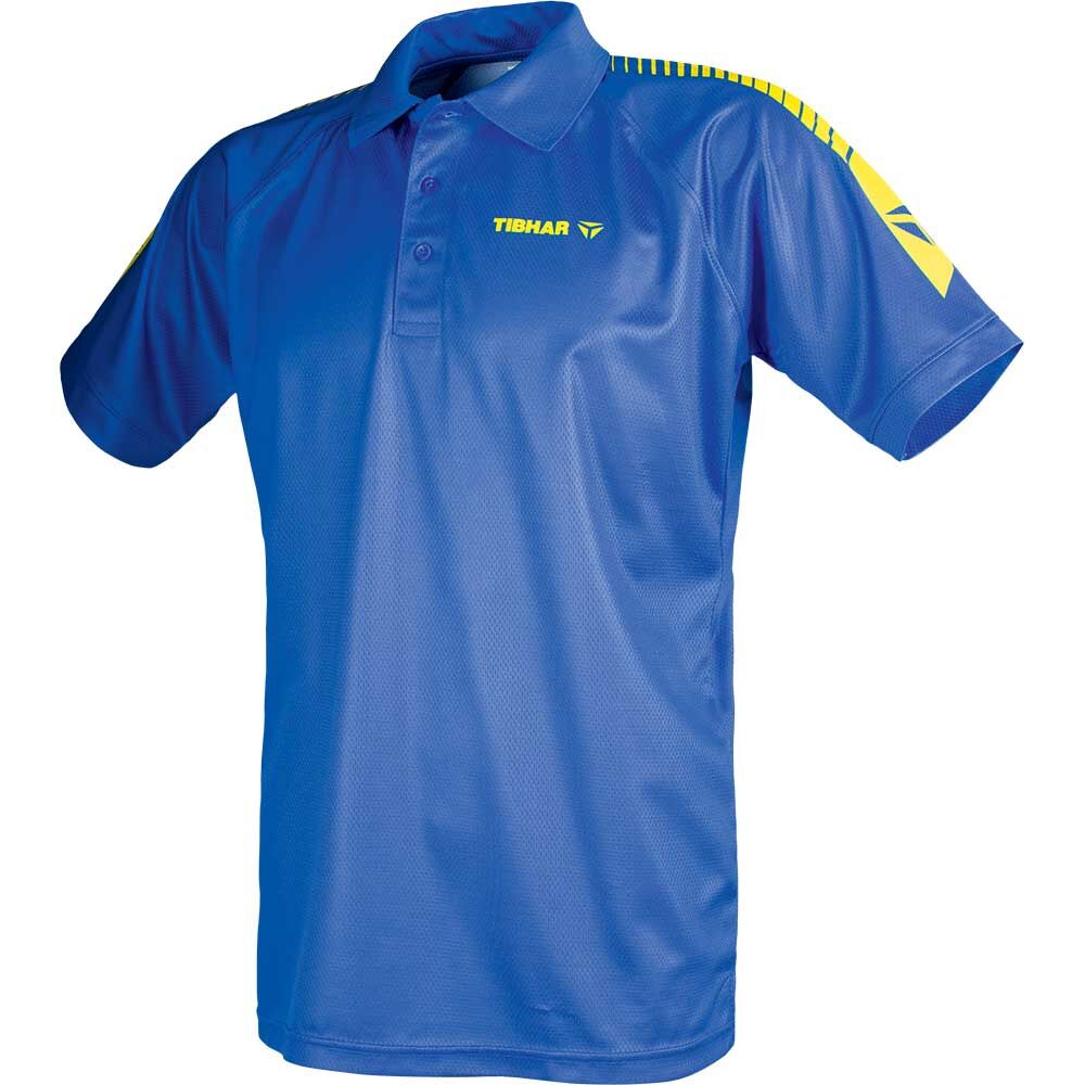 TIBHAR Polo DOMINO Bleu/Jaune