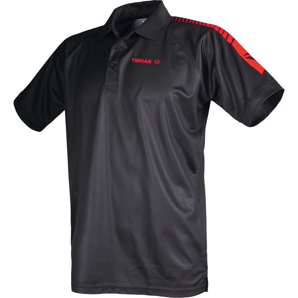 TIBHAR Polo DOMINO Noir/rouge